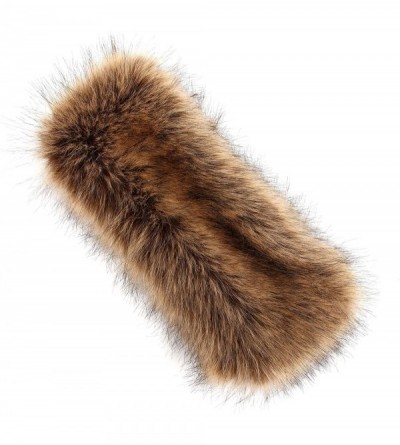Cold Weather Headbands Faux Fur Headband with Stretch Women's Winter Earwarmer Earmuff - Natural - CV1868Z6RMI $15.10