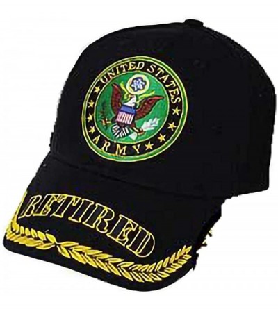 Baseball Caps Men's U.S. Army Retired Hat - Black - CB119D0MOGN $12.77