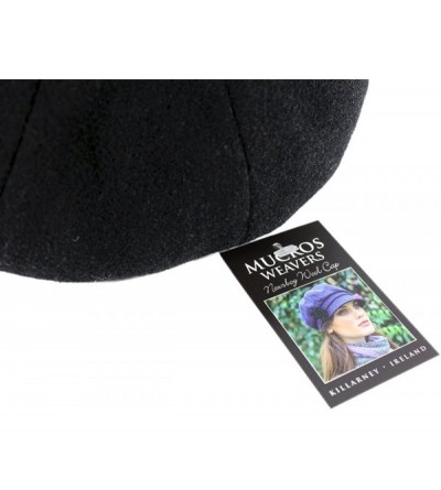 Newsboy Caps Irish Newsboy Cap Made in Ireland Women's Newsboy Hat 8 Panel Irish Wool - Black - CQ12DPHMQ21 $58.91