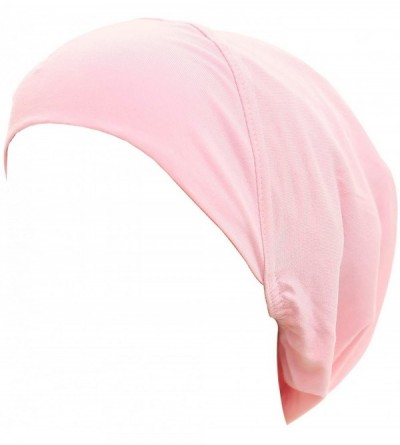 Skullies & Beanies Cotton Beanie Snood Large Hijab Chemo Cap - Pink - CP180Q7ODCL $11.21