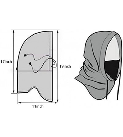 Balaclavas Tactical Balaclava Full Face Mask Fleece Warm Winter Outdoor Sports Mask Wind-Resistant Hood Hat Multi Colors - CY...