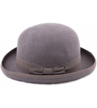 Fedoras Classic Melon Wool Felt Bowler Hat - Gris - CV187N9CKZE $46.55