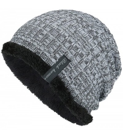 Skullies & Beanies Unisex Knit Cap Hedging Head Hat Beanie Cap Warm Outdoor Fashion Beret - Gray - CW18I9KWOLY $15.34