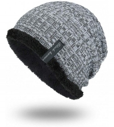 Skullies & Beanies Unisex Knit Cap Hedging Head Hat Beanie Cap Warm Outdoor Fashion Beret - Gray - CW18I9KWOLY $9.49
