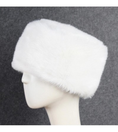 Skullies & Beanies Women Faux Fur Cossack Russian Hat Winter Warm Hats Cap - White - C61886LQSL3 $9.99