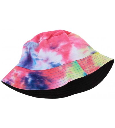 Bucket Hats Women Girls Cotton Leopard Print Reversible Bucket Hat Summer Double Sides Packable Hat for Outdoor Travel - CW18...