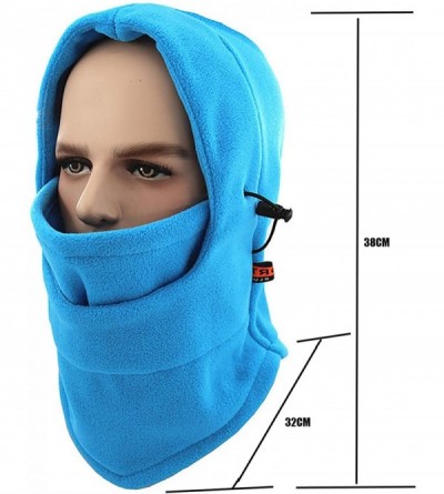 Balaclavas Balaclava Windproof Ski Face Mask Warm Fleece Ear-Flap Winter Hats Hoodie MK9 - Red - CQ18LD4WIH8 $9.58