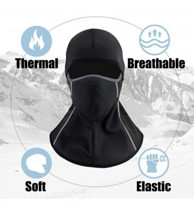 Balaclavas Balaclava Windproof Breathable Lycra Ski Mask Polar Fleece Face Mask Cold Weather Neck Warmer Hats for Men - C5192...