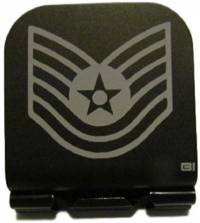 Baseball Caps US Air Force Technical Sergeant Stripes Laser Etched Hat Clip Black - CN17YK25KY4 $12.25