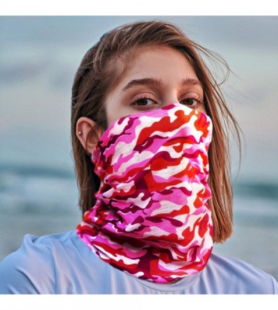 Balaclavas Bandana Cloth Face Mask Washable Face Covering Neck Gaiter Dust Mask - Pink Camo - C619975I7EI $7.84