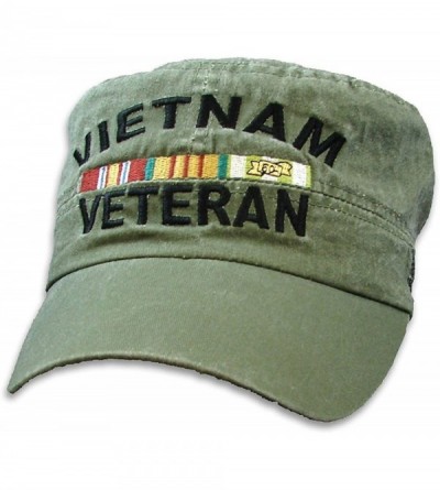 Baseball Caps Vietnam Veteran Flat Top OD Green Low Profile Cap - CJ1183VVM4D $16.18
