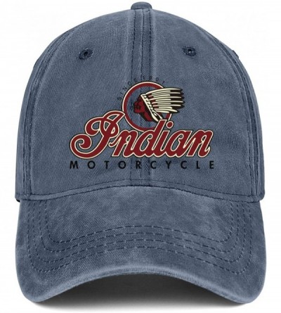 Baseball Caps Indian-Motorcycles-logp- Mens Women's Washed Cool Cap Adjustable Snapback Beach Hat - Blue-176 - C718UZ8QK55 $1...
