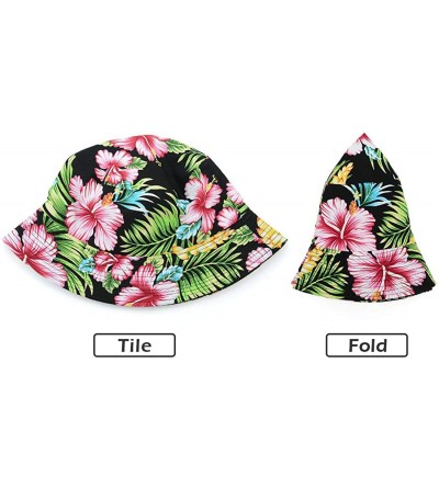 Bucket Hats Bucket Hat Sun Hats for Women Travel Summer Beach Hat Sun Protection Womens Sun Hat Bucket Hats - CO1960CDK7M $11.17