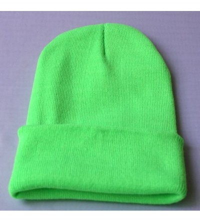 Newsboy Caps Unisex Classic Knit Beanie Women Men Winter Leopard Hat Adult Soft & Cozy Cute Beanies Cap - Green C - CI192R6CO...