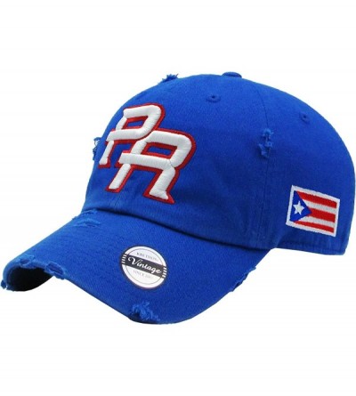Baseball Caps Puerto Rico Snapback Hats Vintage Hats - Vintage Royal/Full Color - CR18EYCKID0 $30.99