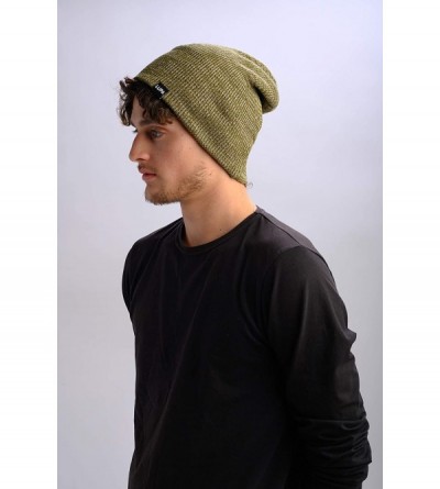 Skullies & Beanies Canadian-Made Unisex Classic Cuff Beanie & Slouch Hat - Sage - CG18ZL6RX4D $15.84
