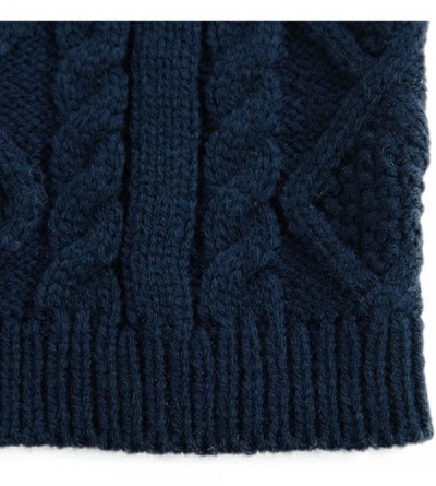 Skullies & Beanies Unisex Adult Winter Warm Slouch Beanie Long Baggy Skull Cap Stretchy Knit Hat Oversized - Navy - C51291EZI...