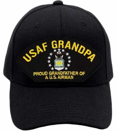 Baseball Caps Air Force Grandpa - Proud Grandfather of a US Airman Hat/Ballcap (Black) Adjustable One Size Fits Most - Black ...