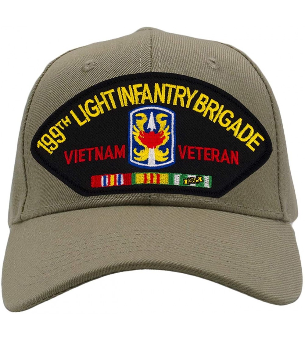 Baseball Caps 199th Light Infantry Brigade - Vietnam Hat/Ballcap Adjustable One Size Fits Most - Tan/Khaki - CL18K0MMU3R $25.99
