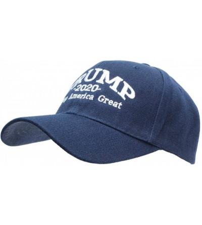 Baseball Caps Adult Embroidered Trump 2020 Keep America Great Campaign Cap - Navy W/White Thread - CR18HD6GQQ7 $10.94