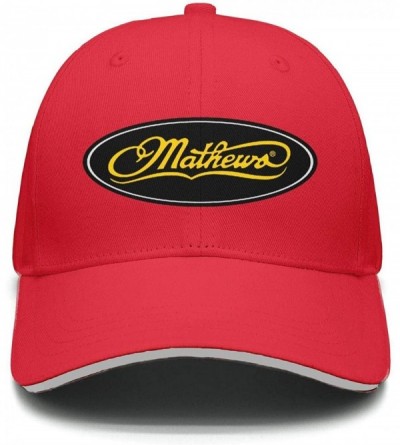Baseball Caps Unisex Dad Cap Trucker-Mathews-Archery-Hat Casual Breathable Baseball Snapback - Red-131 - CZ18Q8R0OMS $9.41