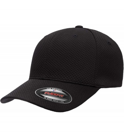 Baseball Caps Men's Cool & Dry 3D Hexagon Jersey - Black - CM18Q54T8QY $11.16