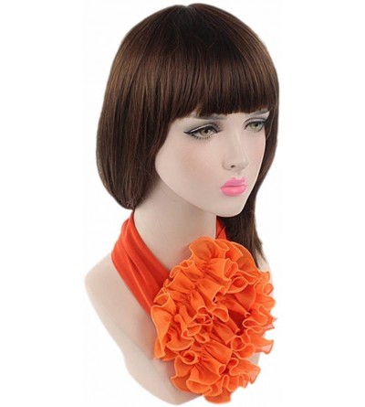 Skullies & Beanies Women Flower Cancer Chemo Hat Beanie Scarf Turban Head Wrap Cap Headband - Orange - CL187WITCHN $8.32