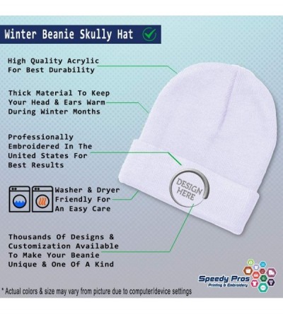 Skullies & Beanies Custom Beanie for Men & Women Nursing Logo Embroidery Acrylic Skull Cap Hat - White - CA18ZS3XCK8 $16.45