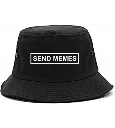 Bucket Hats Send Memes Box Funny Bucket Hat - Black - C318CA2QM4I $31.10