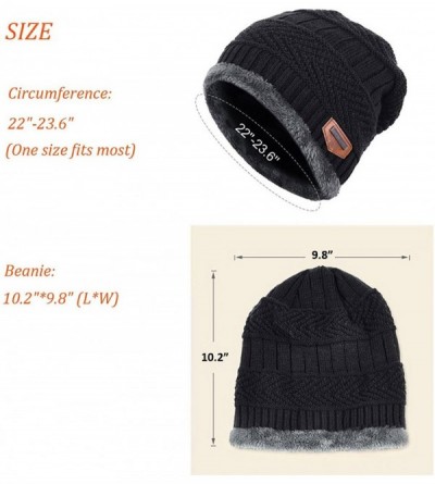 Skullies & Beanies Winter Hats for Women & Men Slouchy Beanie Skull Caps Warm Snow Ski Knit Hat Cap - Light Grey - CT1804INRI...