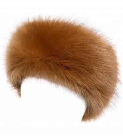 Cold Weather Headbands Faux Fur Headband for Women Winter Earwarmer Earmuff Hat Ski - Khaki - CX18ECU5KZY $21.29