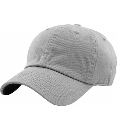 Baseball Caps Dad Hat Adjustable Plain Cotton Cap Polo Style Low Profile Baseball Caps Unstructured - Light Gray - C712FOW5NL...