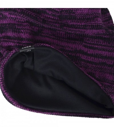 Skullies & Beanies Men Oversize Skull Slouch Beanie Large Skullcap Knit Hat - Purple - C6183YXAR6X $15.32