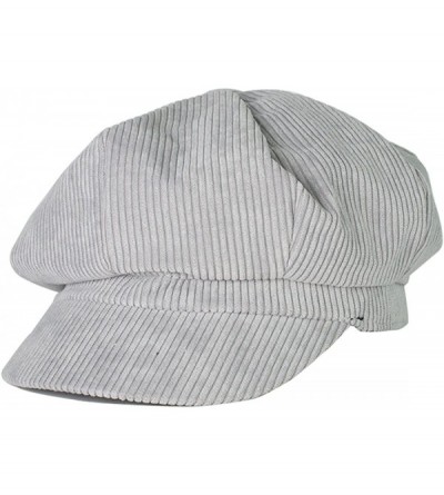 Newsboy Caps Unisex Cotton Corduroy Newsboy Cap Gatsby Ivy Hat - Grey - C412LOAGL2L $24.64