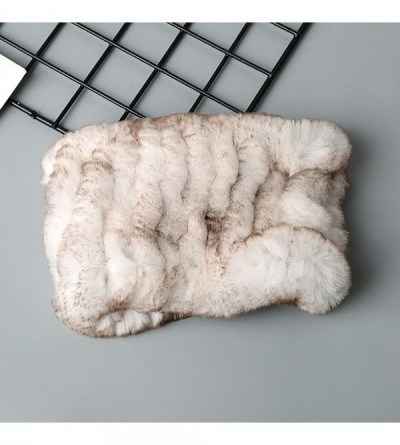 Cold Weather Headbands Women's Fashion Winter Soft Rabbit Fur Neck Warmer Headband Circle Infinity Scarf Windproof - White & ...