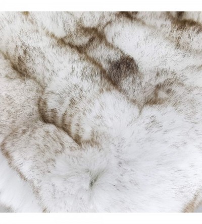 Cold Weather Headbands Women's Fashion Winter Soft Rabbit Fur Neck Warmer Headband Circle Infinity Scarf Windproof - White & ...