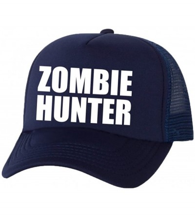 Baseball Caps Hunter Truckers Mesh Snapback hat - Navy - CZ11N9C44TB $35.01