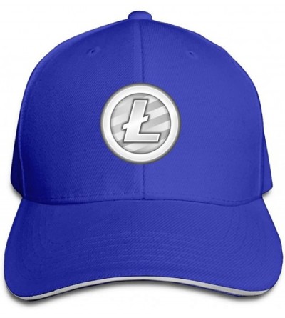 Baseball Caps Litecoin Peaked Cap 100% Cotton Adjustable Size-Adult. - Royalblue - C01804TU5C7 $8.55