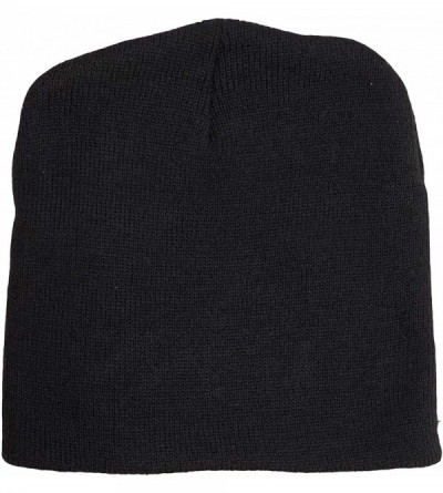 Skullies & Beanies I'm the Boss Embroidered Black Cuffless Knit Beanie - C11185D5VFZ $10.33