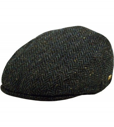 Newsboy Caps Classic Men's Flat Hat Wool Newsboy Herringbone Tweed Driving Cap - Iv3006-olive - CC18IDM594R $34.71