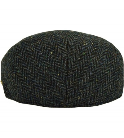 Newsboy Caps Classic Men's Flat Hat Wool Newsboy Herringbone Tweed Driving Cap - Iv3006-olive - CC18IDM594R $18.37