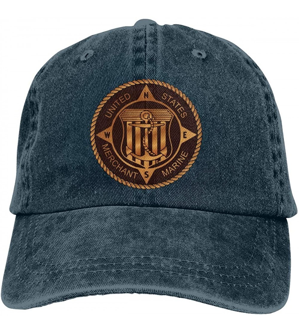 Baseball Caps Merchant Marine Bronze Denim Hats Baseball Cap Dad Hat - Navy - CY18Z7XR4OM $21.26