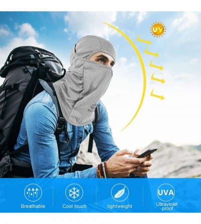 Balaclavas Balaclava UV Protect Windproof Dustproof Breath Cooling Face Mask Running Cycling Motor Mask for Men Women - C818X...