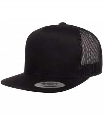 Baseball Caps Adjustable Snapback Classic Trucker Hat 6006 - Black - C911G6M7Z65 $27.50