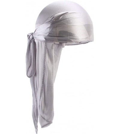 Sun Hats Unisex Silk Polyester Bandanna hat Sun hat- durag rag tailband Headgear Gift Trend Hair Band - Silver - CB18QSW6WLS ...