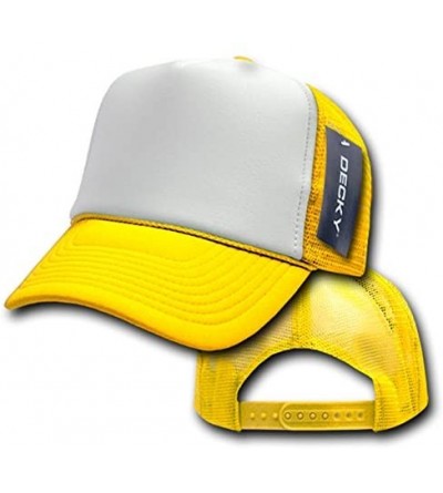 Baseball Caps Two Tone Trucker Cap - Yellow - CE118GIDLR9 $10.27