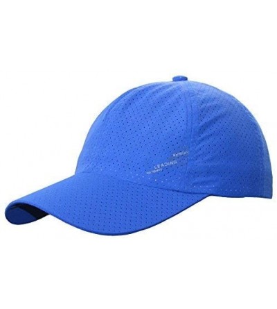 Baseball Caps Womens Mens Breathable Running Golf Tennis Travel Baesball Quick-Dry Sun Cap Hat - Blue - CB182GI4T7L $21.01