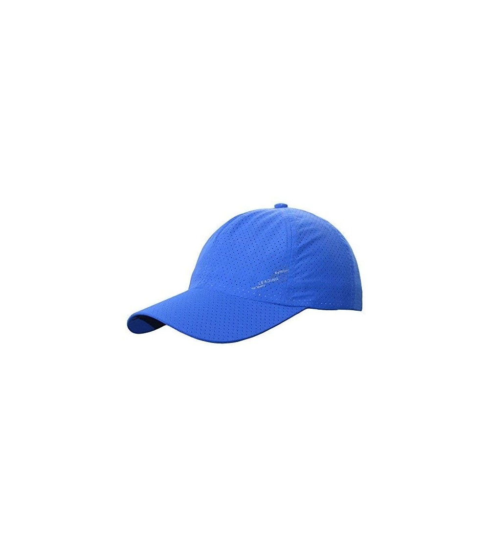 Baseball Caps Womens Mens Breathable Running Golf Tennis Travel Baesball Quick-Dry Sun Cap Hat - Blue - CB182GI4T7L $10.50