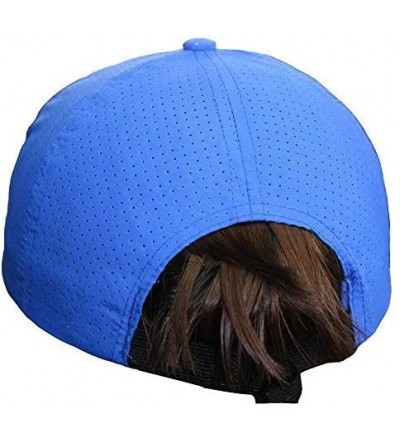 Baseball Caps Womens Mens Breathable Running Golf Tennis Travel Baesball Quick-Dry Sun Cap Hat - Blue - CB182GI4T7L $10.50