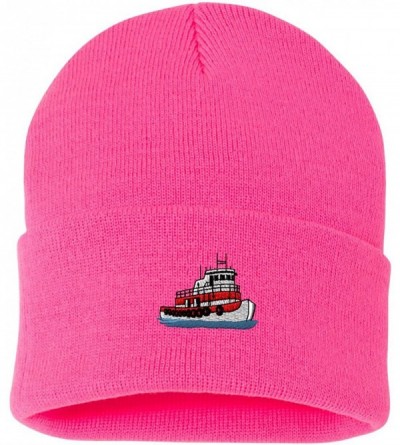 Skullies & Beanies Tugboat Custom Personalized Embroidery Embroidered Beanie - Hot Pink - CK12N7ZLXP6 $13.01